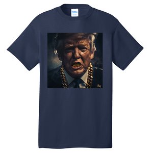 Donald Trump Gold Grillz Tall T-Shirt