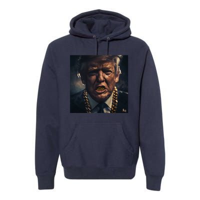 Donald Trump Gold Grillz Premium Hoodie