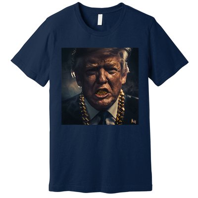 Donald Trump Gold Grillz Premium T-Shirt