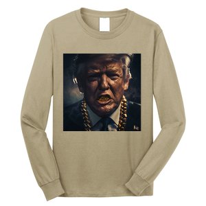 Donald Trump Gold Grillz Long Sleeve Shirt