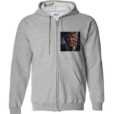 Donald Trump Gold Grillz Full Zip Hoodie