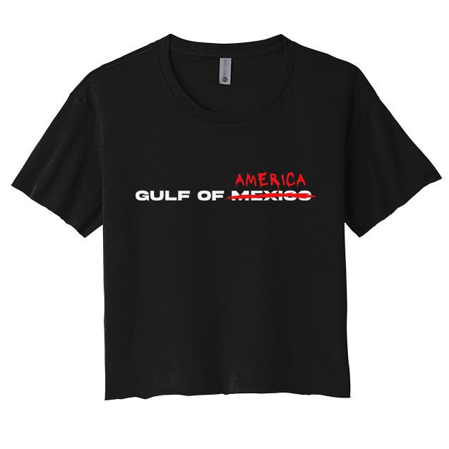 Donald Trump Gulf Of Usa Mexico America Patriot 2025 Crop Top