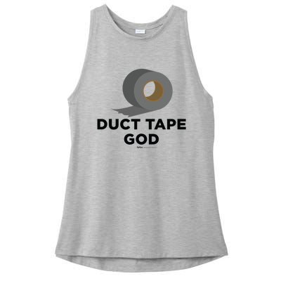 Duct Tape God Handy And Carpenter Gift Ladies PosiCharge Tri-Blend Wicking Tank