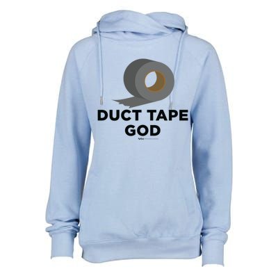 Duct Tape God Handy And Carpenter Gift Womens Funnel Neck Pullover Hood