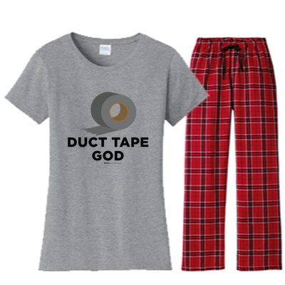 Duct Tape God Handy And Carpenter Gift Women's Flannel Pajama Set