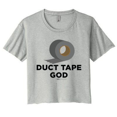 Duct Tape God Handy And Carpenter Gift Women's Crop Top Tee