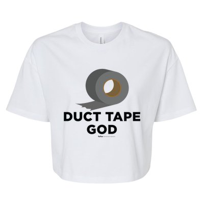 Duct Tape God Handy And Carpenter Gift Bella+Canvas Jersey Crop Tee