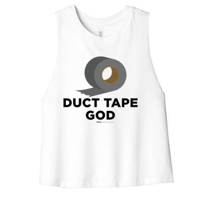 Duct Tape God Handy And Carpenter Gift Women's Racerback Cropped Tank