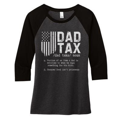 Dad Tax Gifts Dad Tax Jokes Dad Tax Definition Fathers Day Women's Tri-Blend 3/4-Sleeve Raglan Shirt