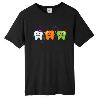 Dentist Teeth Ghost Pumpkin Witch Cute Dental Halloween Gift Tall Fusion ChromaSoft Performance T-Shirt