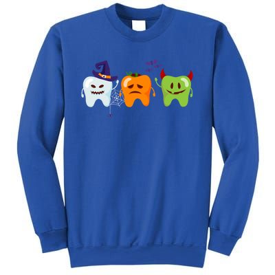 Dentist Teeth Ghost Pumpkin Witch Cute Dental Halloween Gift Sweatshirt