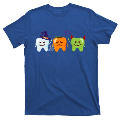 Dentist Teeth Ghost Pumpkin Witch Cute Dental Halloween Gift T-Shirt