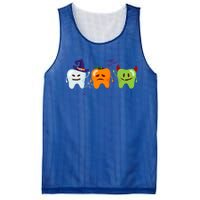 Dentist Teeth Ghost Pumpkin Witch Cute Dental Halloween Gift Mesh Reversible Basketball Jersey Tank