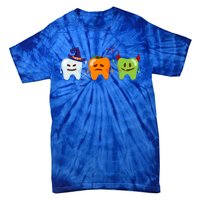 Dentist Teeth Ghost Pumpkin Witch Cute Dental Halloween Gift Tie-Dye T-Shirt