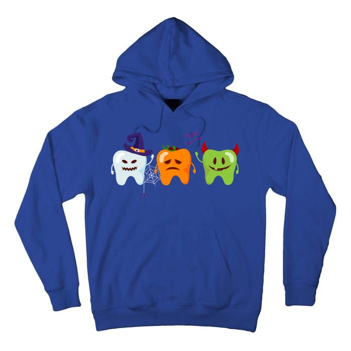 Dentist Teeth Ghost Pumpkin Witch Cute Dental Halloween Gift Tall Hoodie