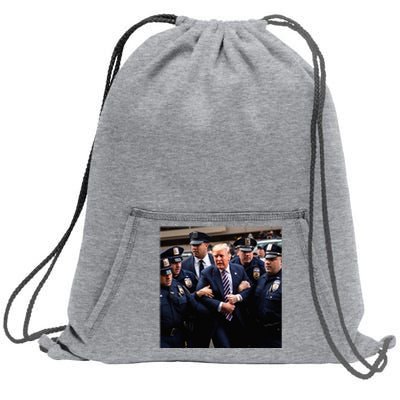 Donald Trump Getting Arrested Meme Sweatshirt Cinch Pack Bag