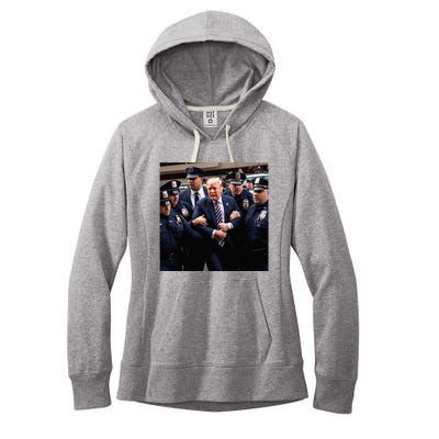 Donald Trump Getting Arrested Meme Women's Fleece Hoodie