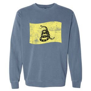 Dont Tread Gadsden Flag Snake – American Patriotic Garment-Dyed Sweatshirt