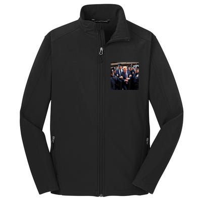 Donald Trump Getting Arrested Meme Core Soft Shell Jacket