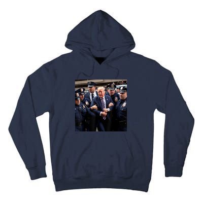 Donald Trump Getting Arrested Meme Tall Hoodie