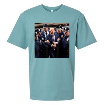 Donald Trump Getting Arrested Meme Sueded Cloud Jersey T-Shirt