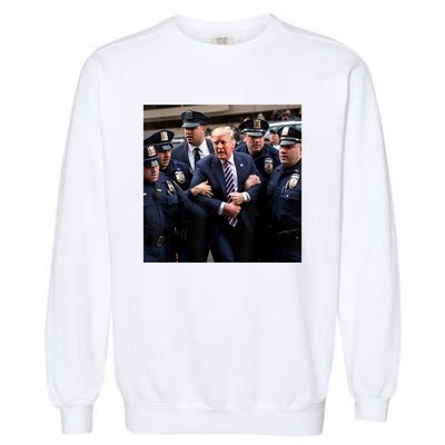 Donald Trump Getting Arrested Meme Garment-Dyed Sweatshirt