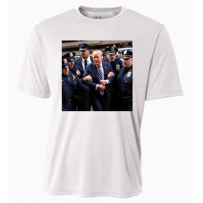 Donald Trump Getting Arrested Meme Cooling Performance Crew T-Shirt