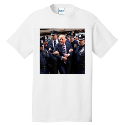 Donald Trump Getting Arrested Meme Tall T-Shirt