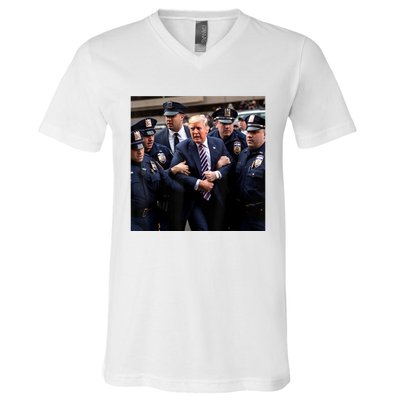 Donald Trump Getting Arrested Meme V-Neck T-Shirt