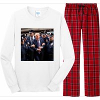 Donald Trump Getting Arrested Meme Long Sleeve Pajama Set