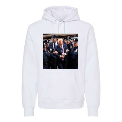 Donald Trump Getting Arrested Meme Premium Hoodie