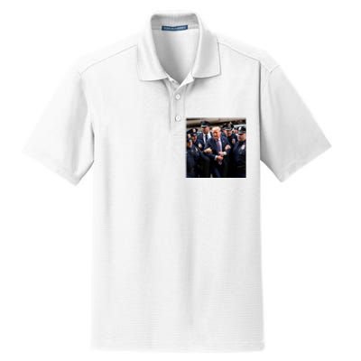 Donald Trump Getting Arrested Meme Dry Zone Grid Polo