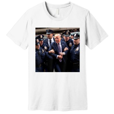 Donald Trump Getting Arrested Meme Premium T-Shirt