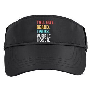 dude tall guy beard twins purple hoser Adult Drive Performance Visor