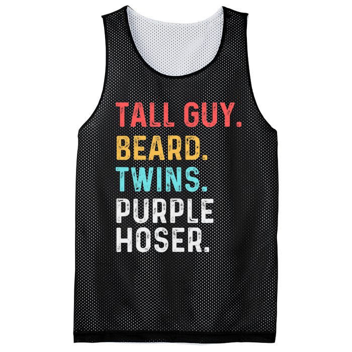 dude tall guy beard twins purple hoser Mesh Reversible Basketball Jersey Tank