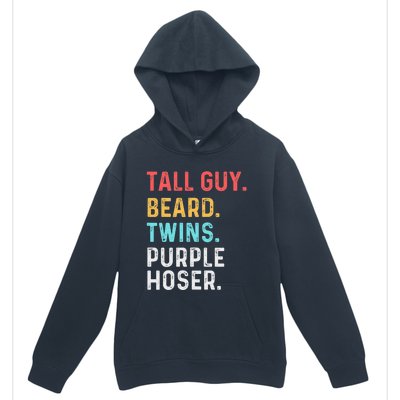 dude tall guy beard twins purple hoser Urban Pullover Hoodie