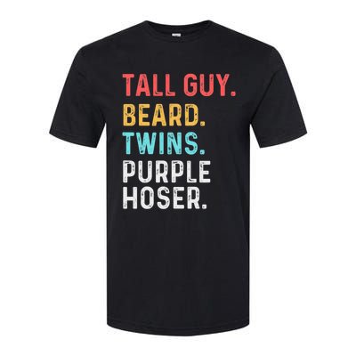 dude tall guy beard twins purple hoser Softstyle® CVC T-Shirt