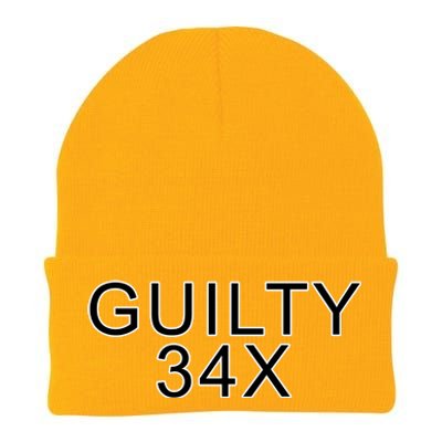 Donald Trump Guilty On 34 Counts Knit Cap Winter Beanie