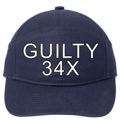 Donald Trump Guilty On 34 Counts 7-Panel Snapback Hat