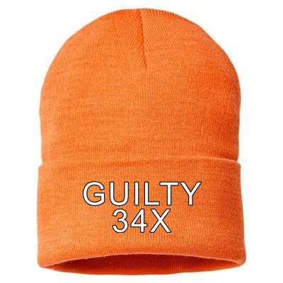 Donald Trump Guilty On 34 Counts Sustainable Knit Beanie