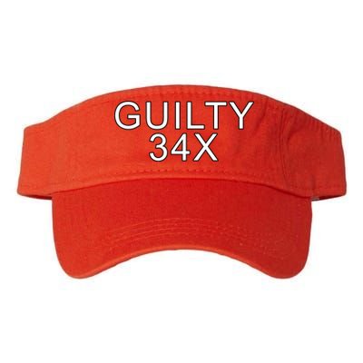 Donald Trump Guilty On 34 Counts Valucap Bio-Washed Visor