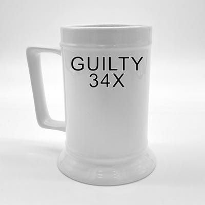 Donald Trump Guilty On 34 Counts Beer Stein