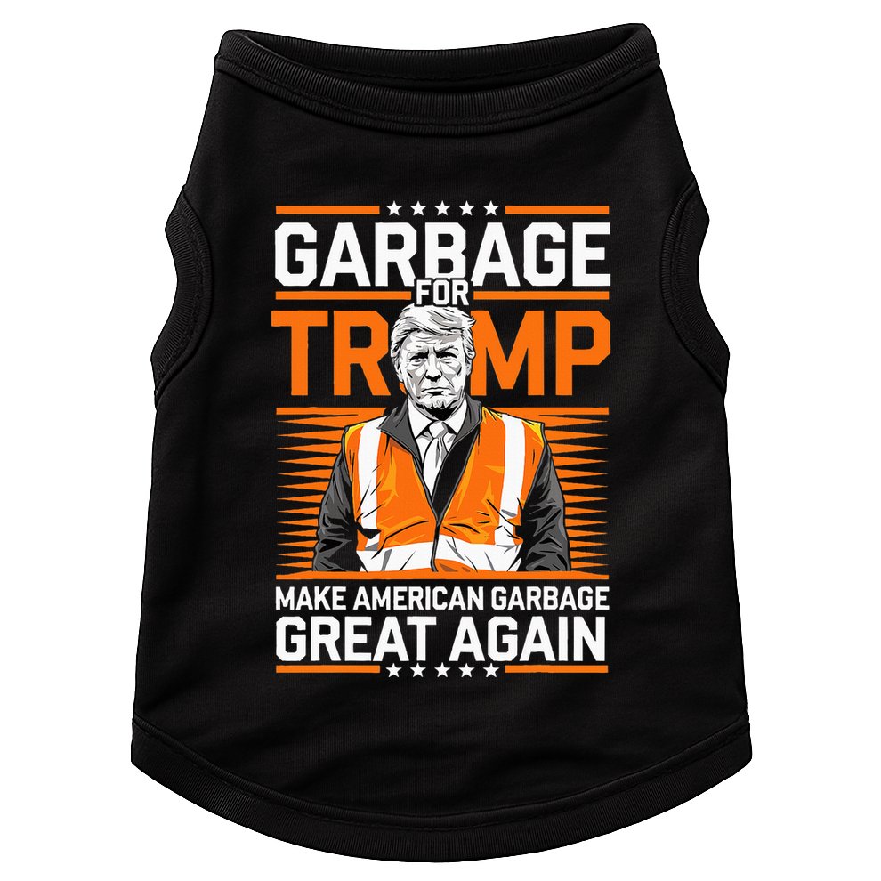 Donald Trump Garbage Orange Reflective Safety Vest Doggie Tank