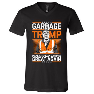 Donald Trump Garbage Orange Reflective Safety Vest V-Neck T-Shirt