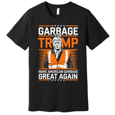 Donald Trump Garbage Orange Reflective Safety Vest Premium T-Shirt