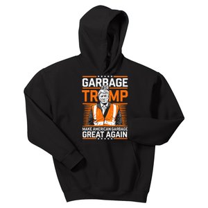 Donald Trump Garbage Orange Reflective Safety Vest Kids Hoodie