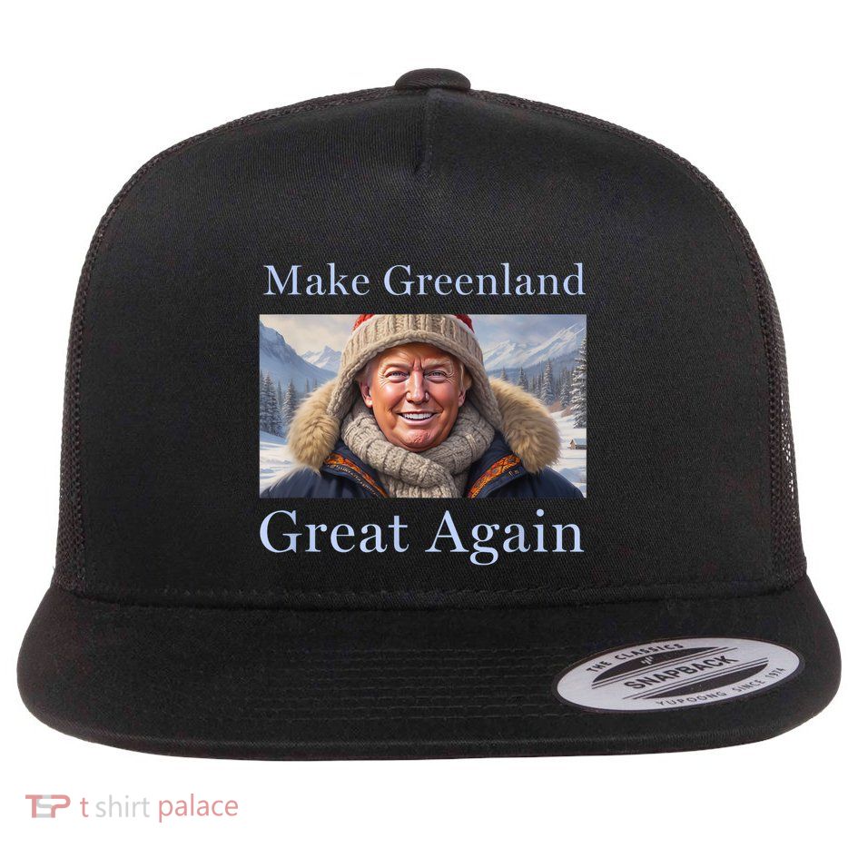 Donald Trump Greenland Funny Conservative Maga Flat Bill Trucker Hat