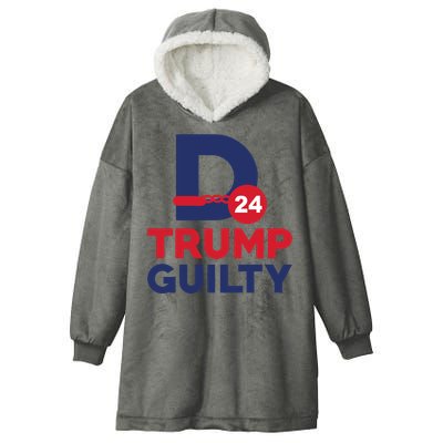 Donald Trump Guilty 24 Political Hooded Wearable Blanket