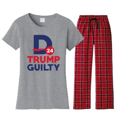 Donald Trump Guilty 24 Political Women's Flannel Pajama Set