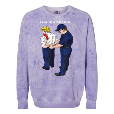 Donald Trump Getting Arrested Lock Him Up Trump Colorblast Crewneck Sweatshirt